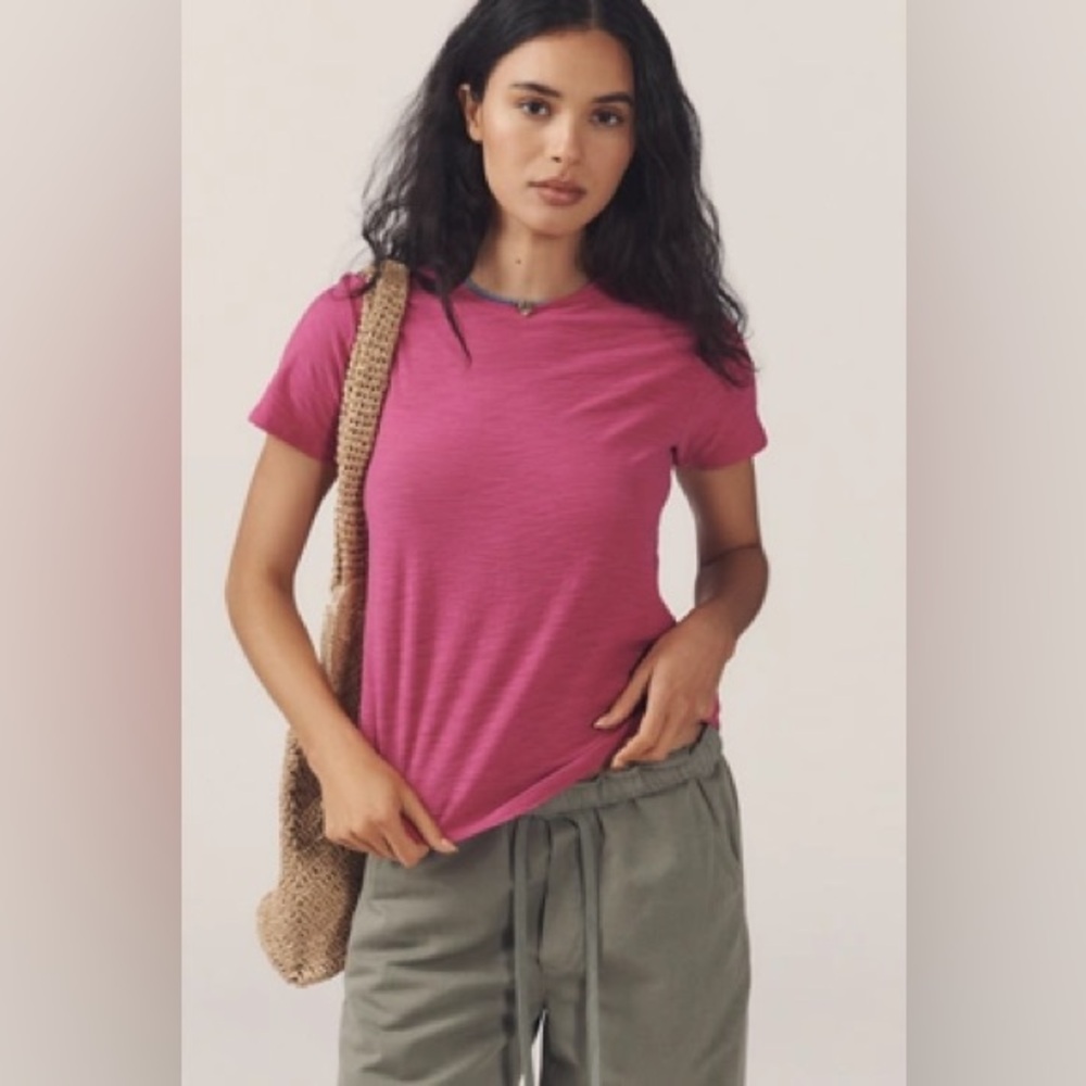 NWT Anthropologie pink t shirt